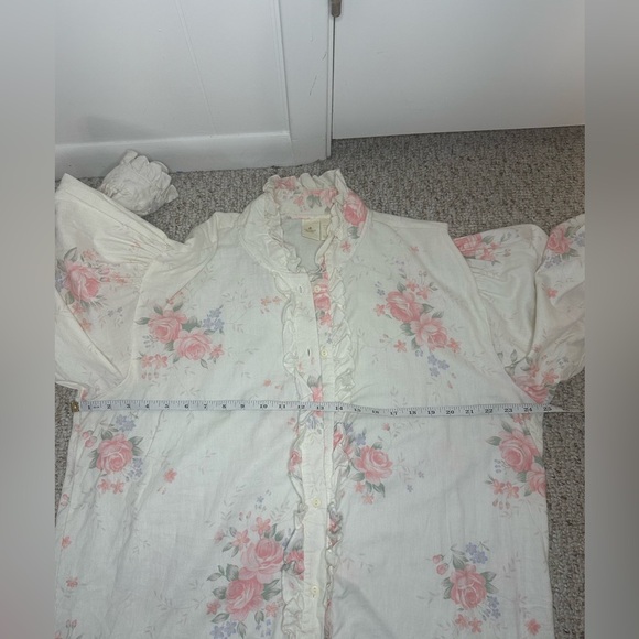 Victoria's Secret Gold Label Floral Cotton Robe and gown set size L set - Picture 10 of 11